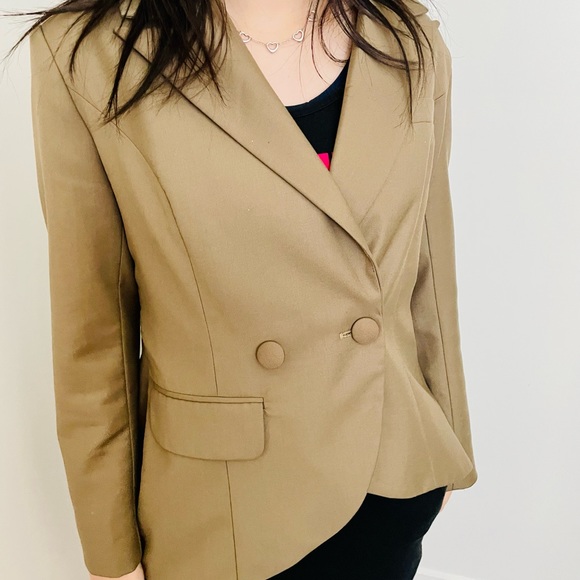 Elegant stylist Korean style brown blazer - Picture 2 of 3